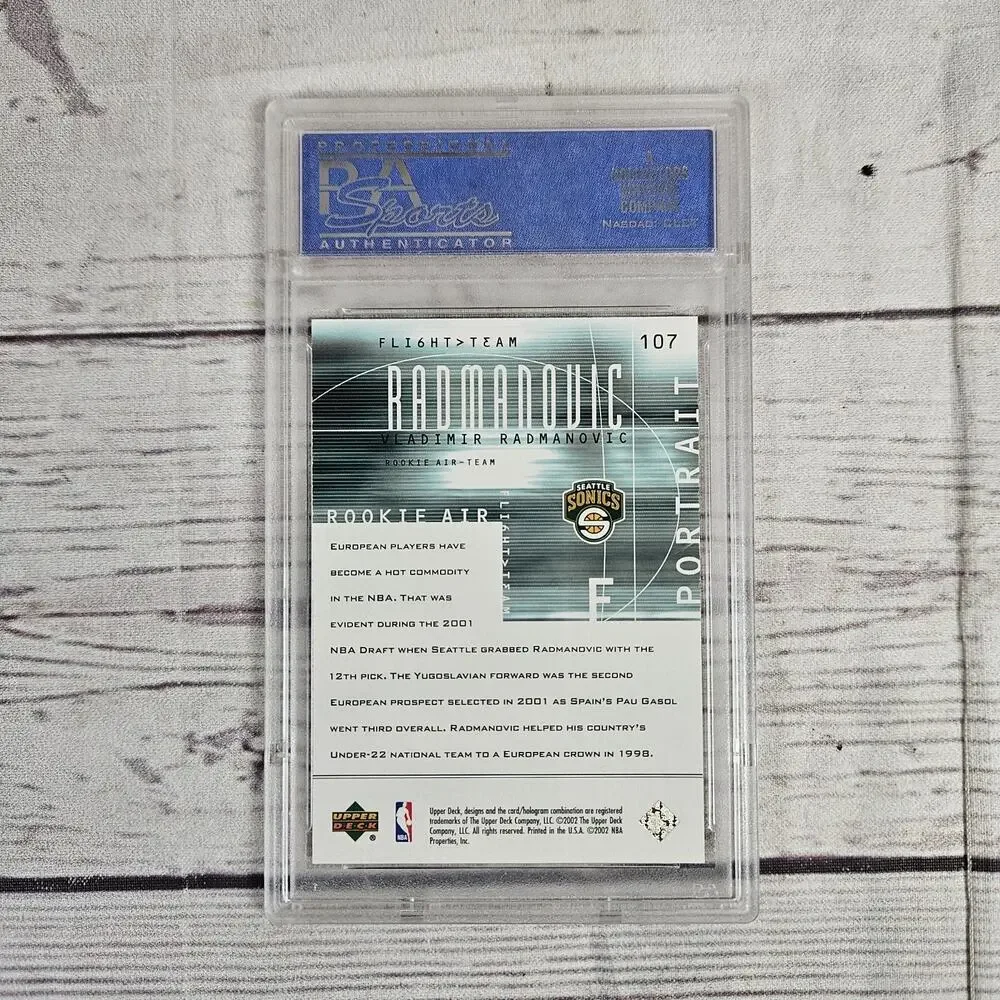 2001-02 Upper Deck Flight Team #107 Vladimir Radmanovic 285 /500 PSA 10 MINT